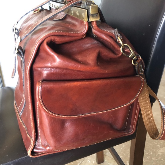 Vtg XL Leather Doctors Duffel Bag ๐ฉ๐ - Picture 7 of 16